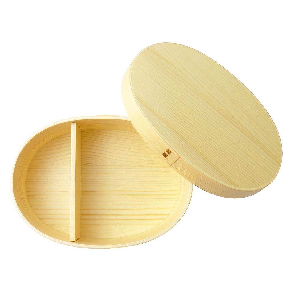 Osaka Choseido Magewappa Bento with Lunch Bonus Brown Band Box, Oval, Dividers, 720cc, Band, Included,