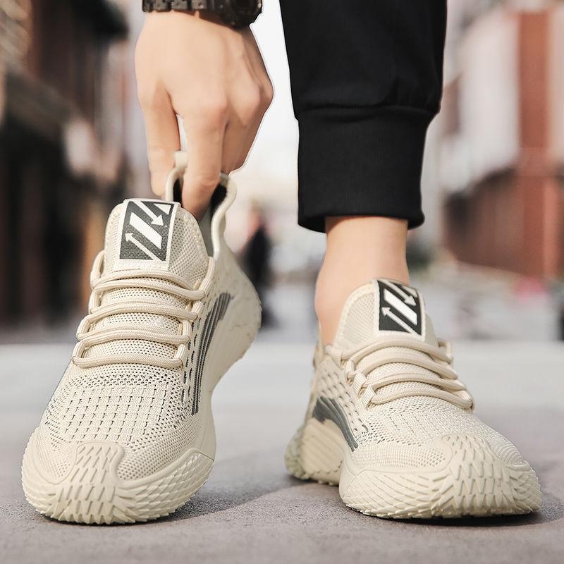 Fashion Running Men's Casual Sneakers Mesh Upper Black Without Leather On Clearance Gym Spring and Autumn Breathable Male Sports Shoes