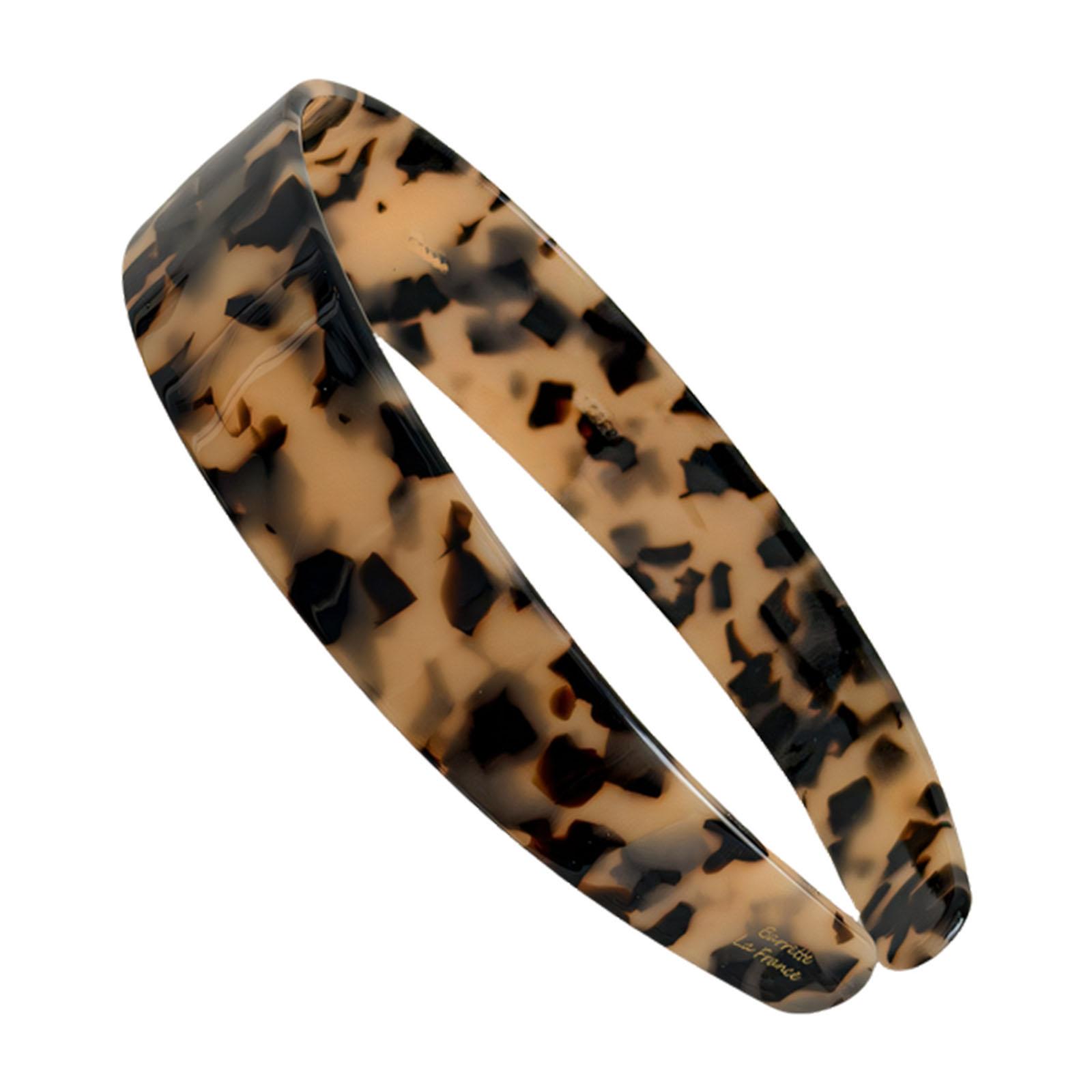 

Stylish Leopard Pattern Acetate Hairband With Comfortable Wide Band Design Simple Hair Accessories 2
