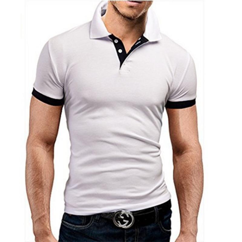 Herren T-Shirts Kurzarm-T-Shirt Fitness Muskel Jogger Bodybuilding Schnelltrocknendes T-Shirt Männliche Sportbekleidung Übergroße Oberteile POLO