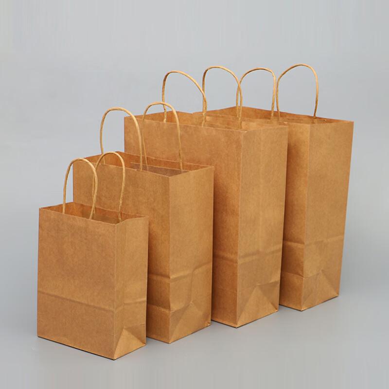 

Крафт-бумажные пакеты для еды на вынос 16x8x21cm