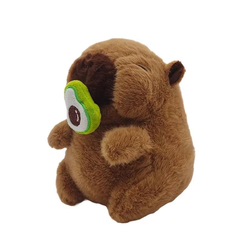 

Avocado Snot Capybara Plush Toy Cute Capibara Fruit Doll Stretch Snot Funny Fluffy Gift Kawaii Stuffed Animals Home Decor коричневый