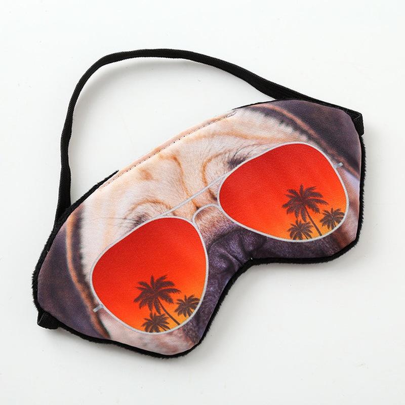 3d Animal Cartoon Eye Mask Super Realistic Creative Tiger Pug Cat Blackout Sleep Eye Mask