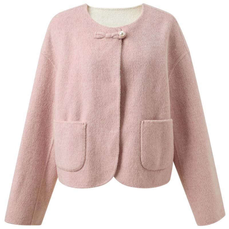 Sancai 2025 Winter Double-faced Wool Short Coat