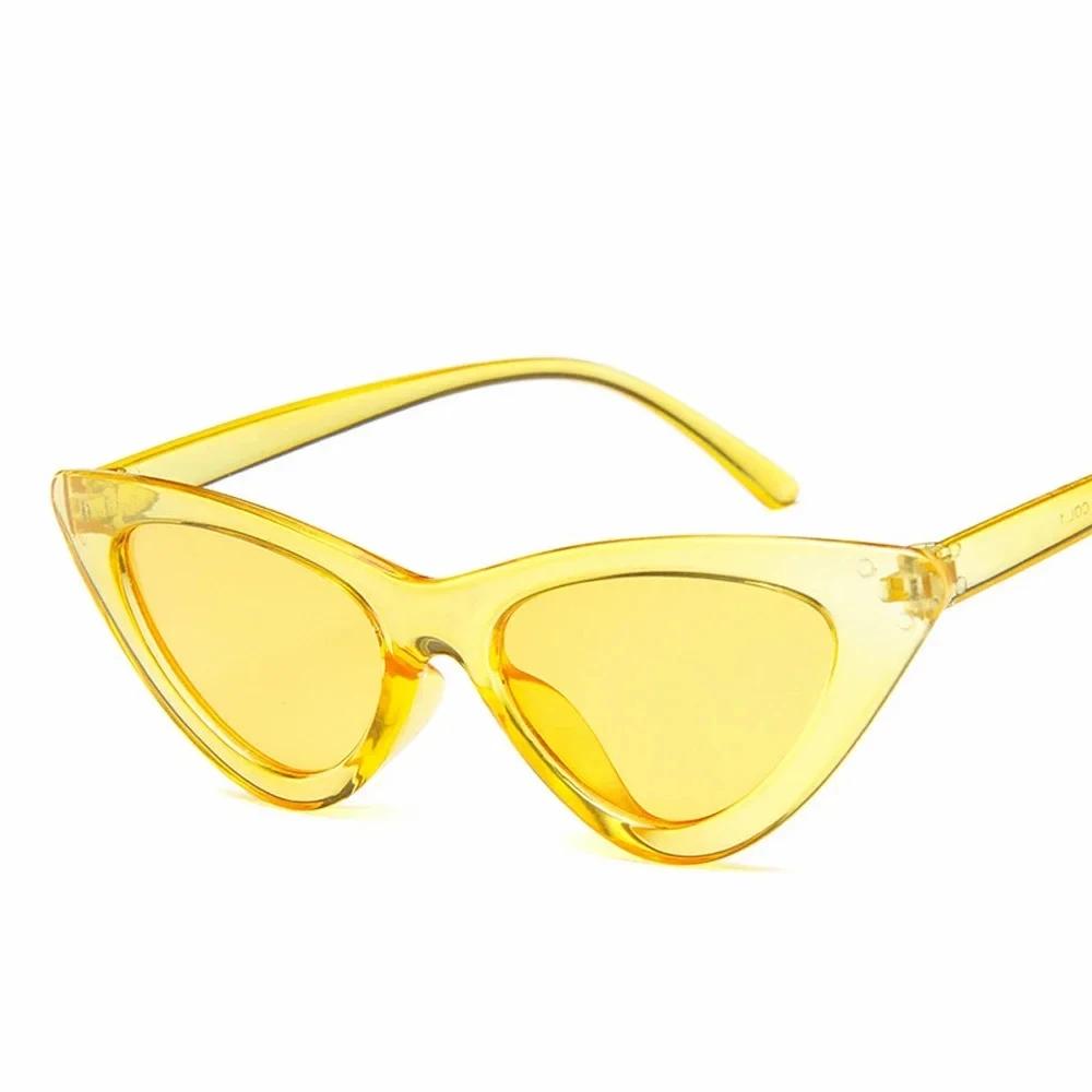 Vintage Cateye Sunglasses Women Retro Small Cat Eye Sun Glasses Designer Colorful Eyewear For Female Oculos De Sol