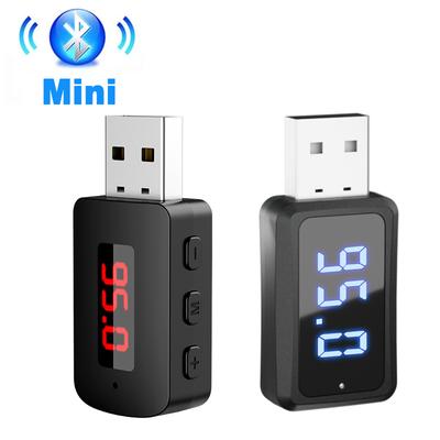 Bluetooth 5.4 Nadajnik Odbiornik Samochodowy Zestaw Głośnomówiący Mini USB Zasilany Bezprzewodowy Adapter Audio do Radia FM