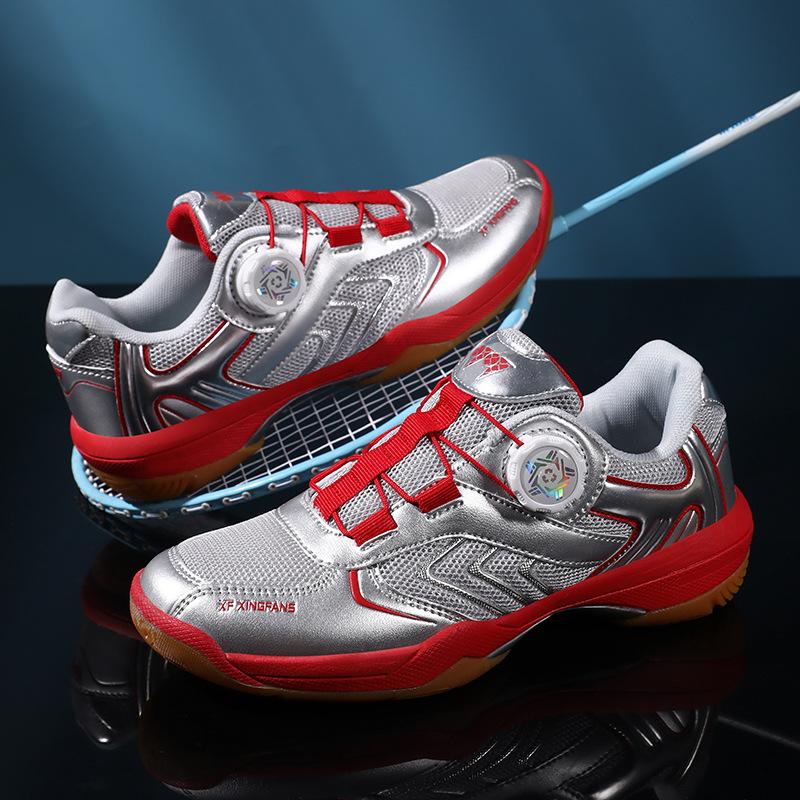 

Дышащие профессиональные бадминтонные кроссовки, бесплатные шнурки для учеников начальной школы, соревнование с вращающейся пряжкой, обувь для настольного тенниса, спортивные кроссовки для мальчиков 45