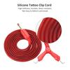 2m Tattoo Power Supply Silicone Clip Cord Tattoo Hook Line for Tattoo Machine (Black)