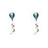 Hot Air Balloon Wind Spinner Rainbow Windmill Ornament Wind Twister Outdoor Spiral Windmill for Home Garden Lawn Decor