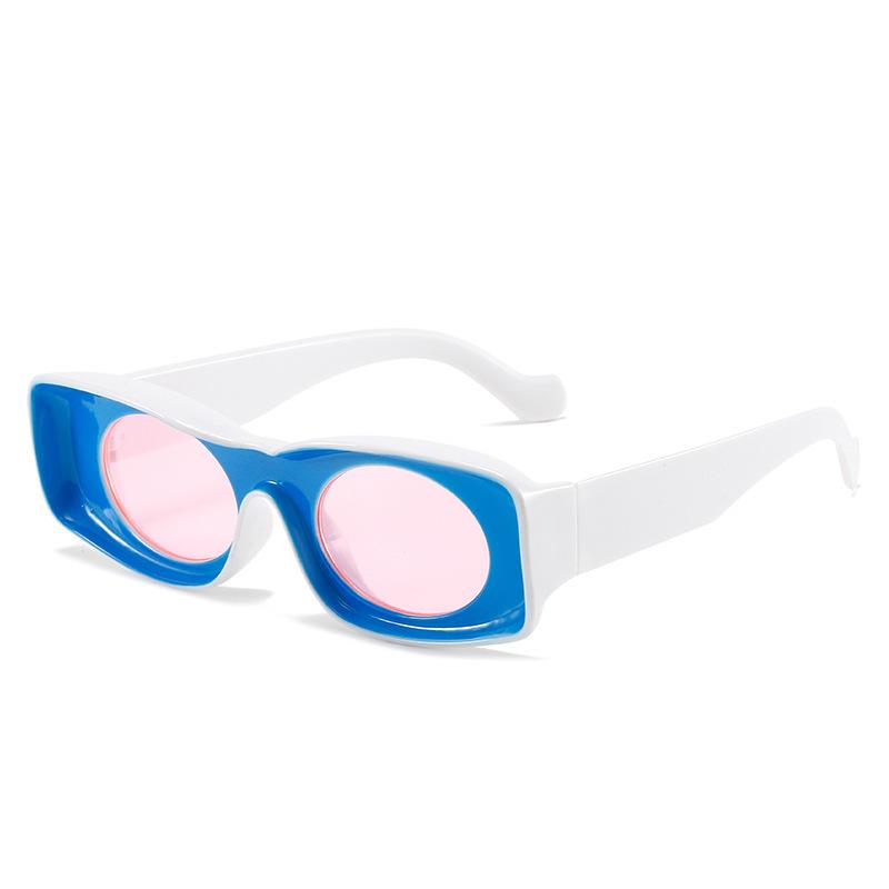 

Latest Oversized Rectangular Spectacle Frame Frame Sun Glasses Glasses Womens Fun and Personalized Street Shooting Sun Eyeglasses Classic Men As shown in the figu