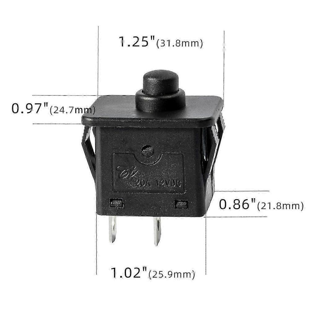 2 Pcs 12volt 6volt 2Pin Plunger Type Power Wheel Foot Pedal Switch Accelerator Gas Pedal for Kids Ride On Car, Kids Electric Cars Replacement Ride