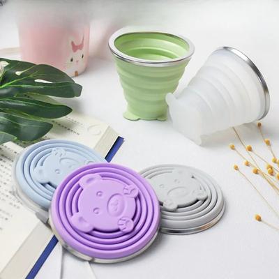 Tazza pieghevole in silicone da 270 ml, da viaggio, da campeggio, portatile, per sport all'aria aperta, pieghevole, resistente alle alte temperature