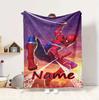 Custom Name Spider-Man Comics Flannel Blanket Throw Blanket Soft Warm Sofa Bed Decor Unique Gift