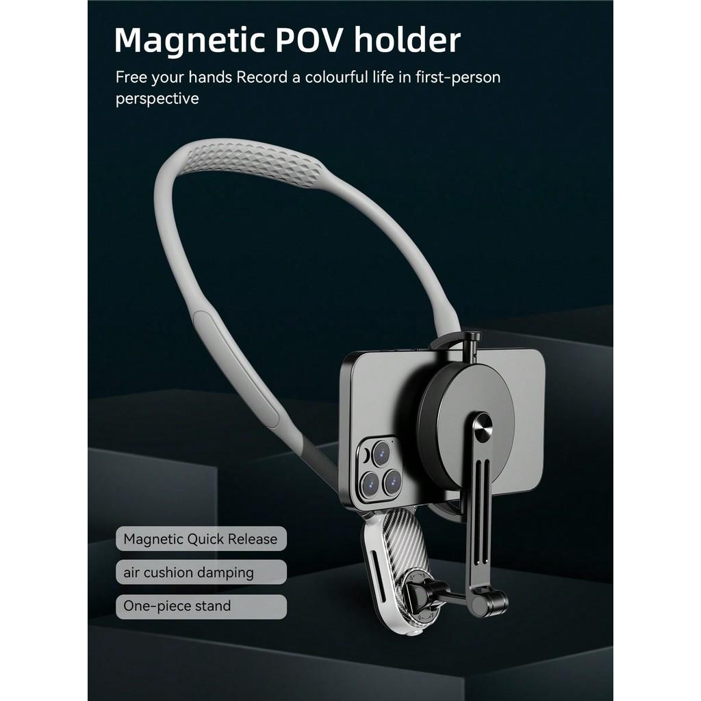 

Нашийний тримач POV/Vlog Відео Селфі Тримач Ручний Магнітний Нашийний Телефон Нагрудний Ремінь Запис Відео Для Iphone 16 15 14 13 12 Seires Android one-size