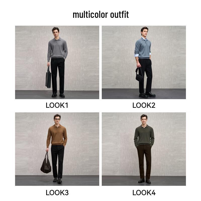 EMZ Men's Wool & Cashmere Blend Pullover Sweater