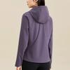 Anta Running Series Solid Color Zipper Hooded Fleece Jacket Women Jacket Quiet-Purple 962345602-2