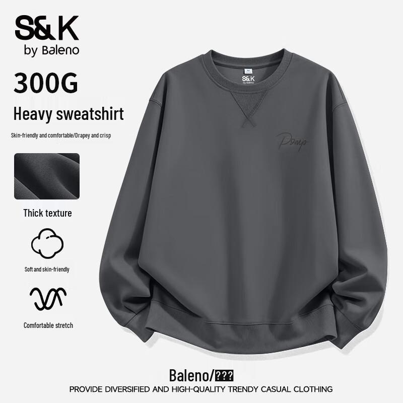 

Baleno Men s S&K Series Letter Print Pullover Sweatshirt L