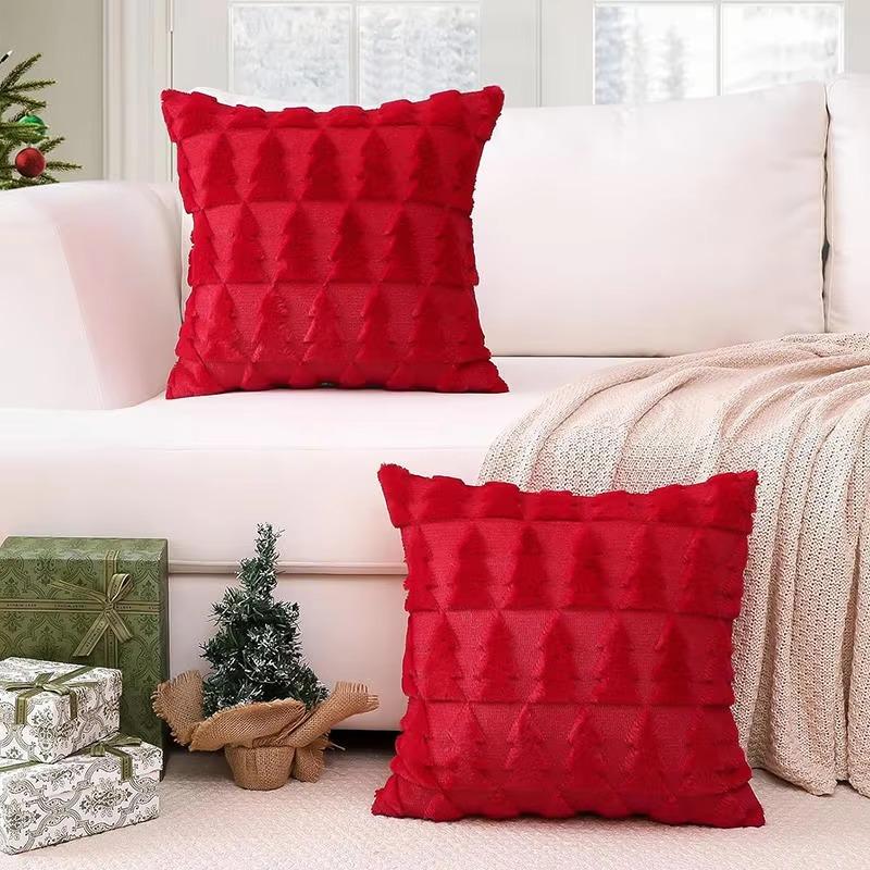 Christmas Decorative Pillow Covers Breathable Non-fading 1PC Throw Cushion Case for Couch Bed Farmhouse Xmas Home Decor