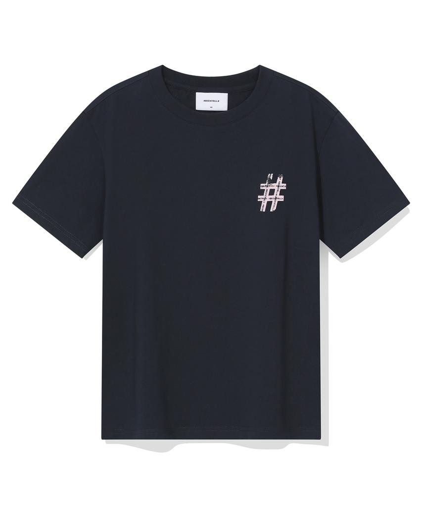 BEENTRILL Women'S Vintage Hashtag Short Sleeve T-Shirt (Charcoal)