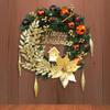 Factory Christmas Wreath Door Hanging Decorative Vine Snowfall for Mall Entrance Stair Handrail Pendant Bell Artificial Flower