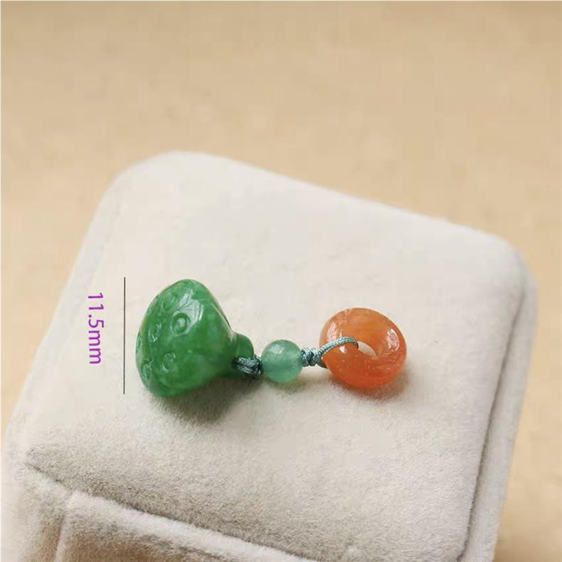 Southern Red Agate & Hetian Jade Beaded Bracelet with Pendant