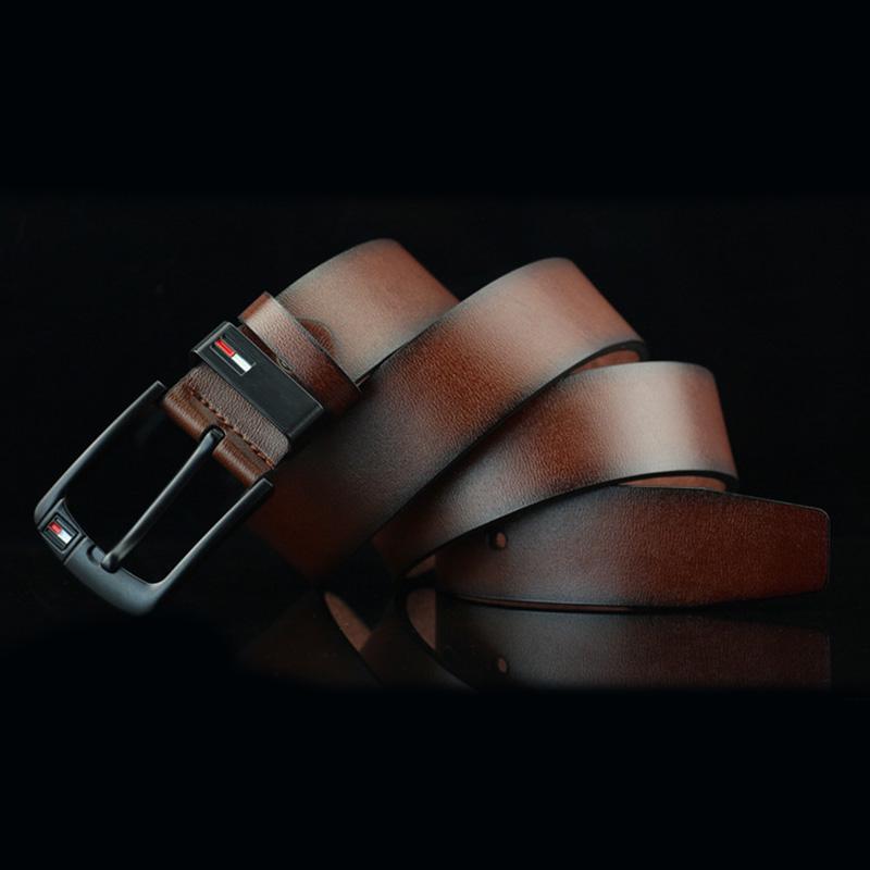 Men's Casual Wide Belts Waistband Vintage Pin Buckle Leather Belt