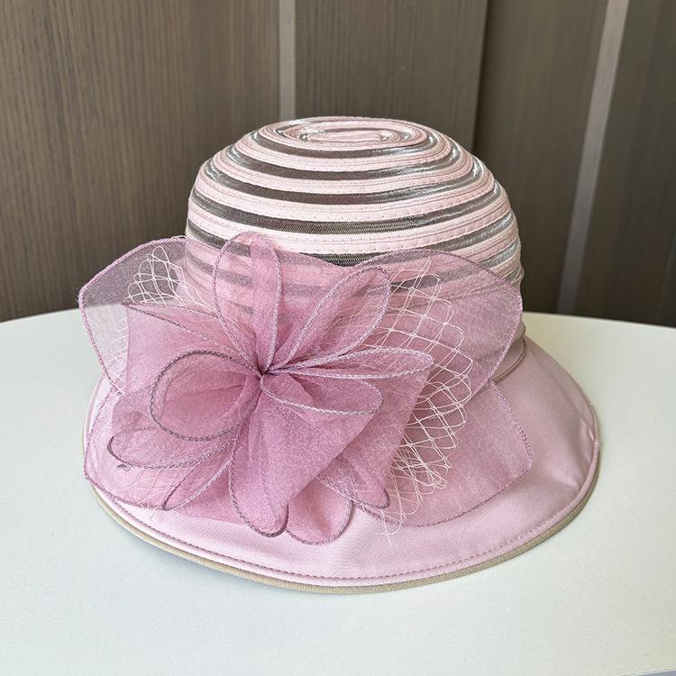 Eugen yarn flower pot hat outdoor casual fashion sunshade sunscreen hat summer new women's big edge breathable cool hat
