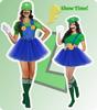 Green Mario Costume Set: Hat, Dress, Gloves, Mustache, Suspenders