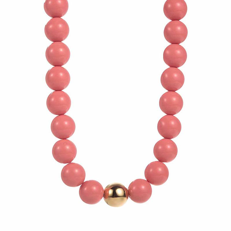 Solid Color Acrylic Bead Necklace Sweet Candy Colored Bead Fashion Cute Bohemian Handmade Colorful Collarbone Chain