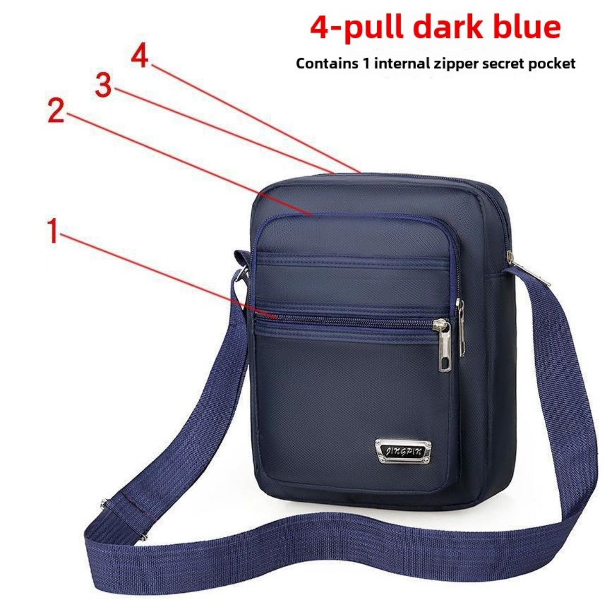 

Мужской нейлоновый рюкзак Slant - многосекционная, портативная сумка через плечо с регулируемым плечевым ремнем и карманом на молнии, подходит для деловых поездок