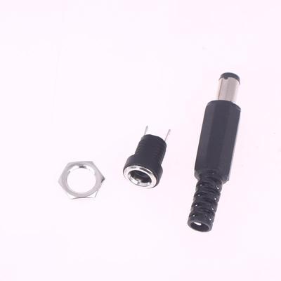 5 Paare DC12V 5,5 x 2,1 mm Kunststoff Stecker DC Strombuchse Buchse Schraubmutter Panelmontage Verbinder