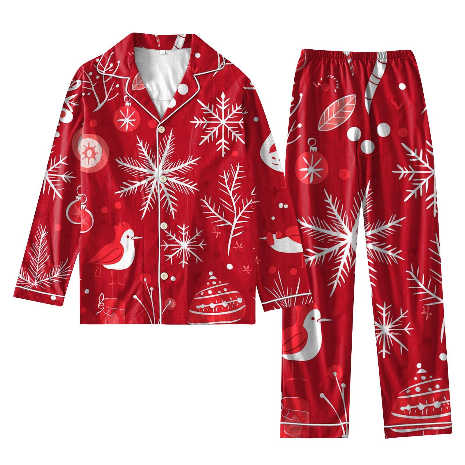 

Женский костюм из 2 предметов с принтом, топ на пуговицах с длинными рукавами, широкие брюки, комплект, пижамный домашний повседневный костюм XL винный