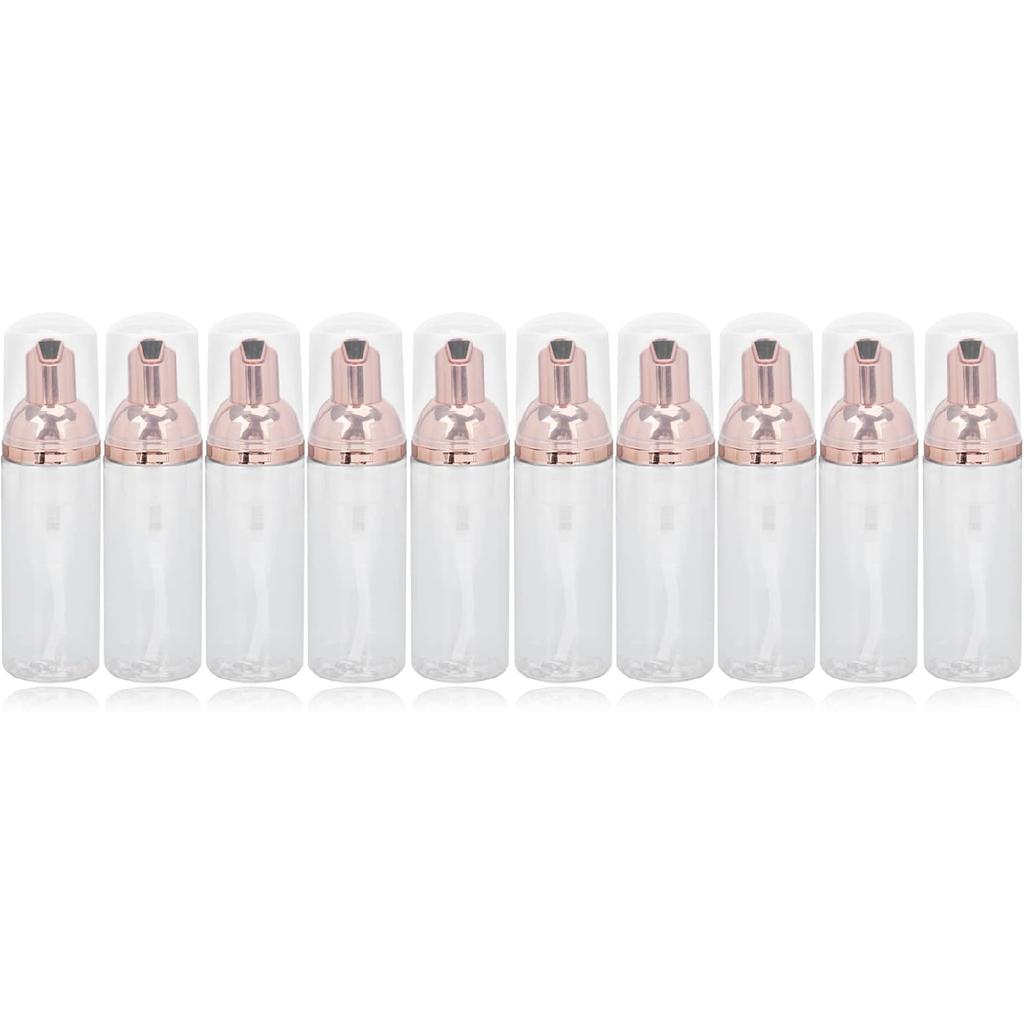 ZJchao 10Pcs Foam Pump Bottle 50ml Transparent Design PET Large Mouth Foam Dispenser for Body Wash Shampoo