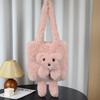 Imitation Lamb Wool Women's Tote Bag New Fashion Simple Shoulder Handbag Imitation Fur Cashmere Shoulder Bag
