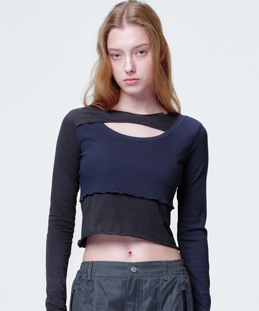 2113 STUDIO Cross Cut Long Sleeve Dark Gray