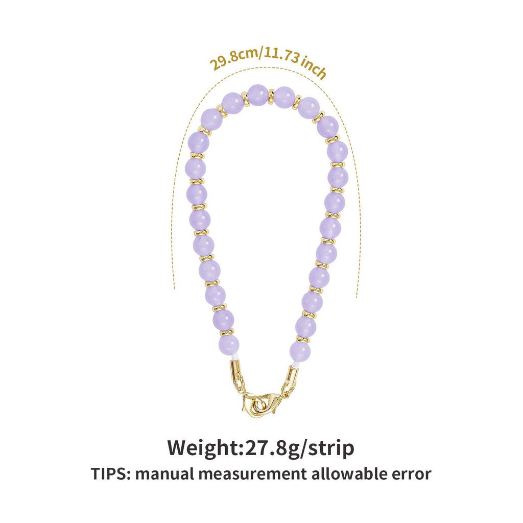 High-End Men's & Women's Fashion Cat's Eye Stone Beaded Phone Chain Lanyard