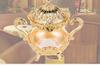 Golden Glass Storage Jar with Lid Restaurant Desktop Sugar Cube Jar Spice Storage Box Seasoning Container Kitchen Storage Tools