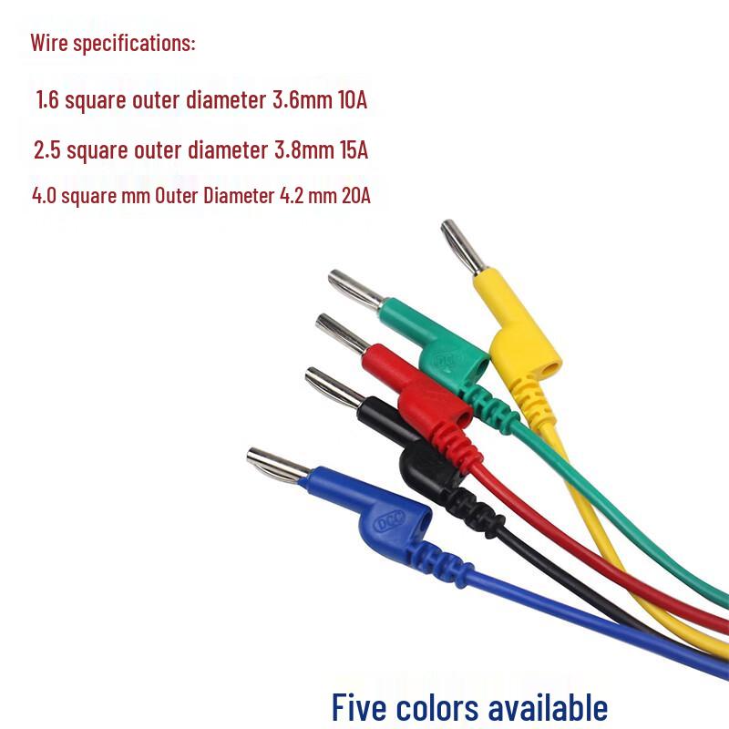 FUWEISHENG 4mm Banana Plug To Alligator Clip Power Test Lead