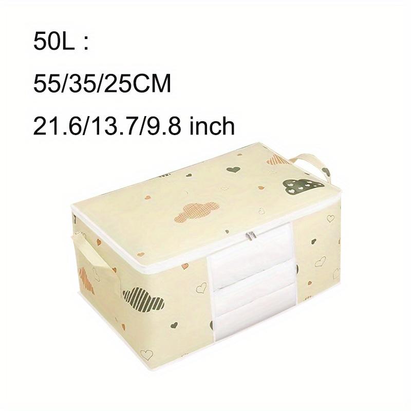 Maximize Your Storage Space with this Large Capacity Clothes Organizer Bag - Reinforced Handle, Sturdy Zipper, Clear Window!