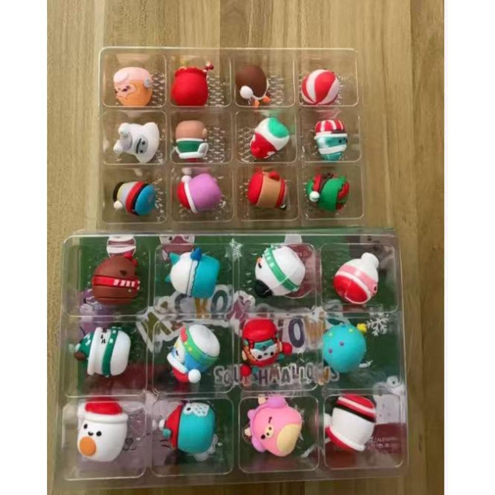 Animal Mallows Advent Calendar 2025,24 Day PVC Micromallows Toy Christmas Countdown Calendar, Animal Figures  Toy for Kids