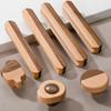I-Shaped Solid Wood Cabinet Handle - Minimalist Japanese Design for Drawers and Wardrobes
