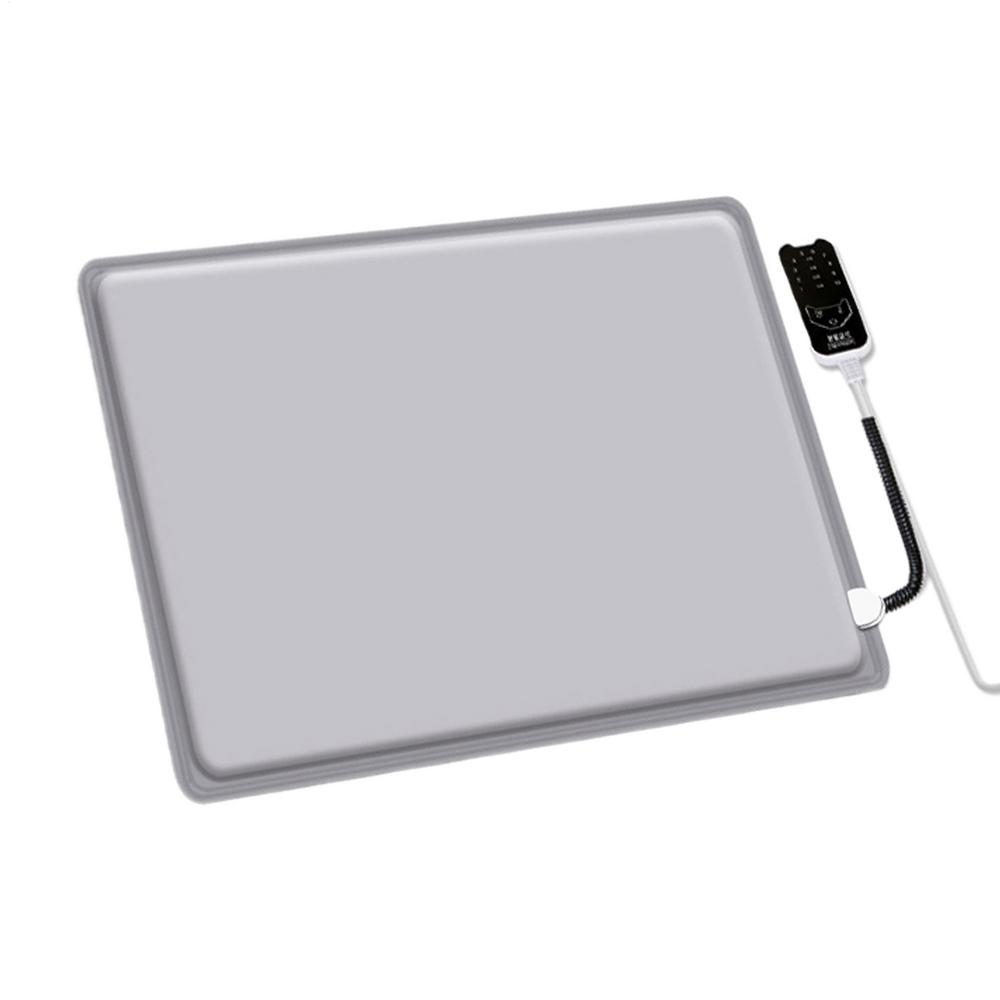 

Electric Dog Pad Waterproof Cat Dog Pet Heating Pad With Timer Winter Pet Warm Keeping Pad Constant Temperature Beddings сірий колір