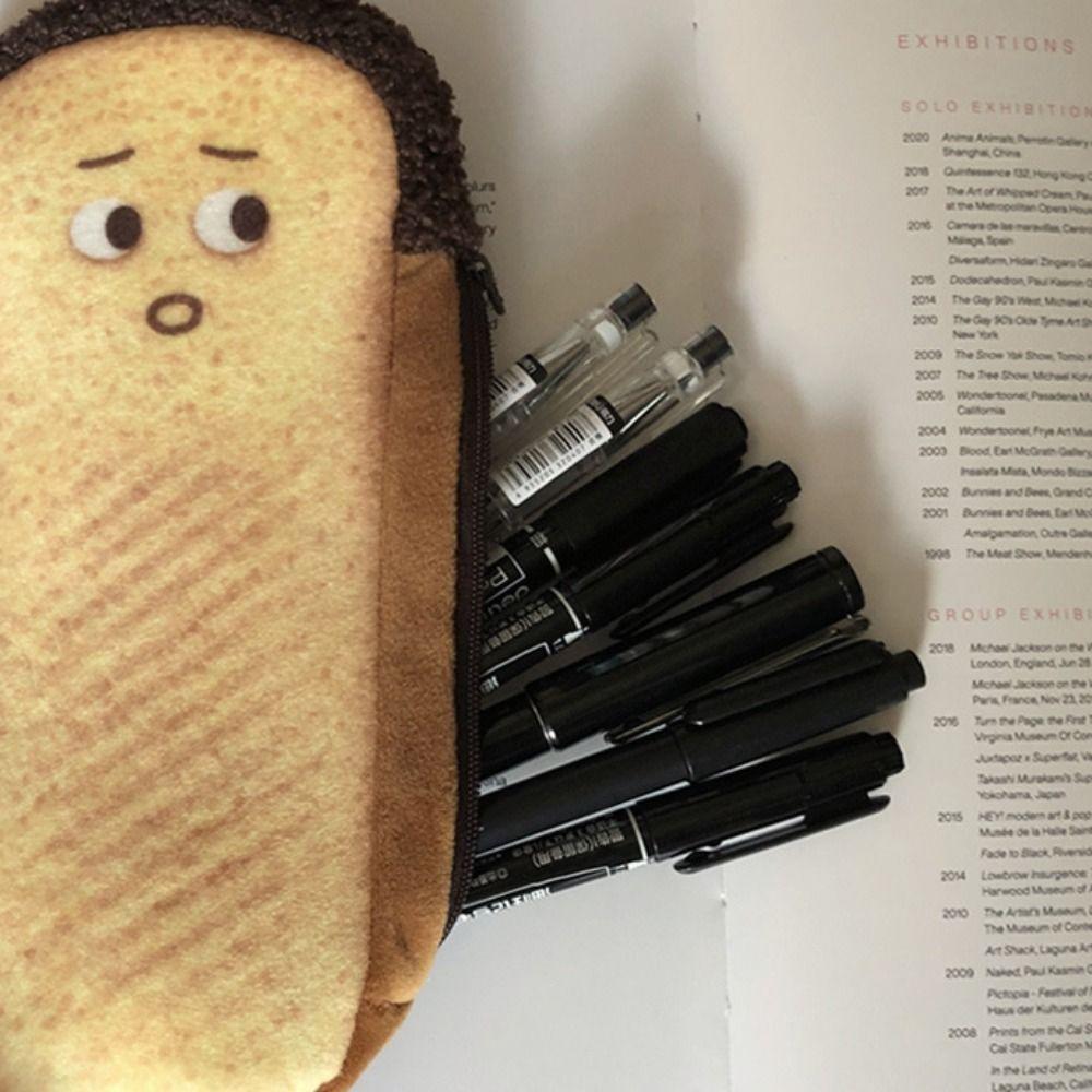 Toast Bread Toast Pencil Case Bread Toast Pencil Case Bread Pen Box  School Office Supplies