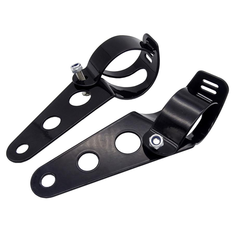 Universal Motorcycle Headlight Mount Brackets Fork Ear  Headlamp Holder Adjust Motor Fork Mount Black