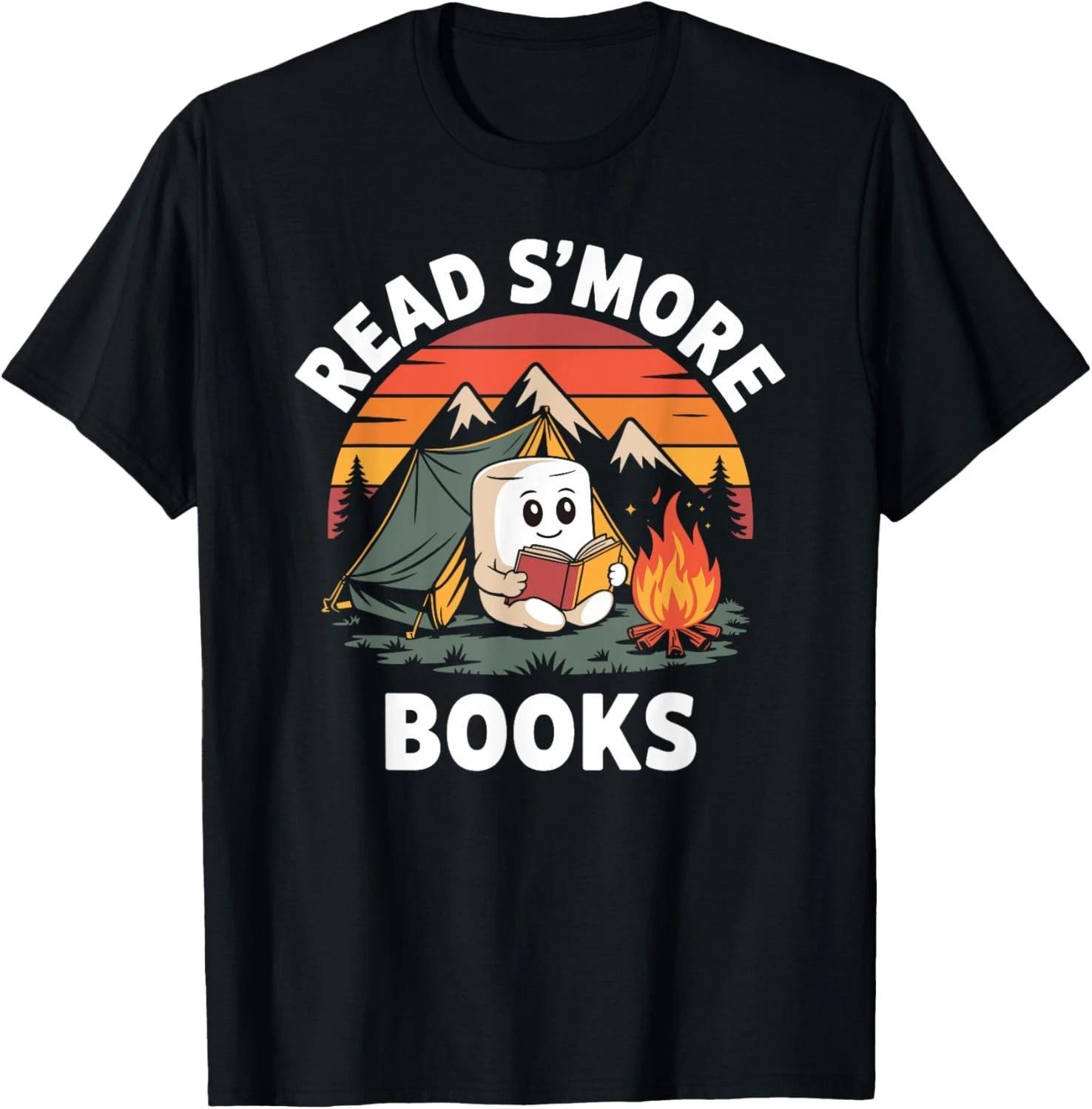 Read S more Books Cute Campfire _ Reading Book Lovers Gift Unisex T-Shirt 2XL