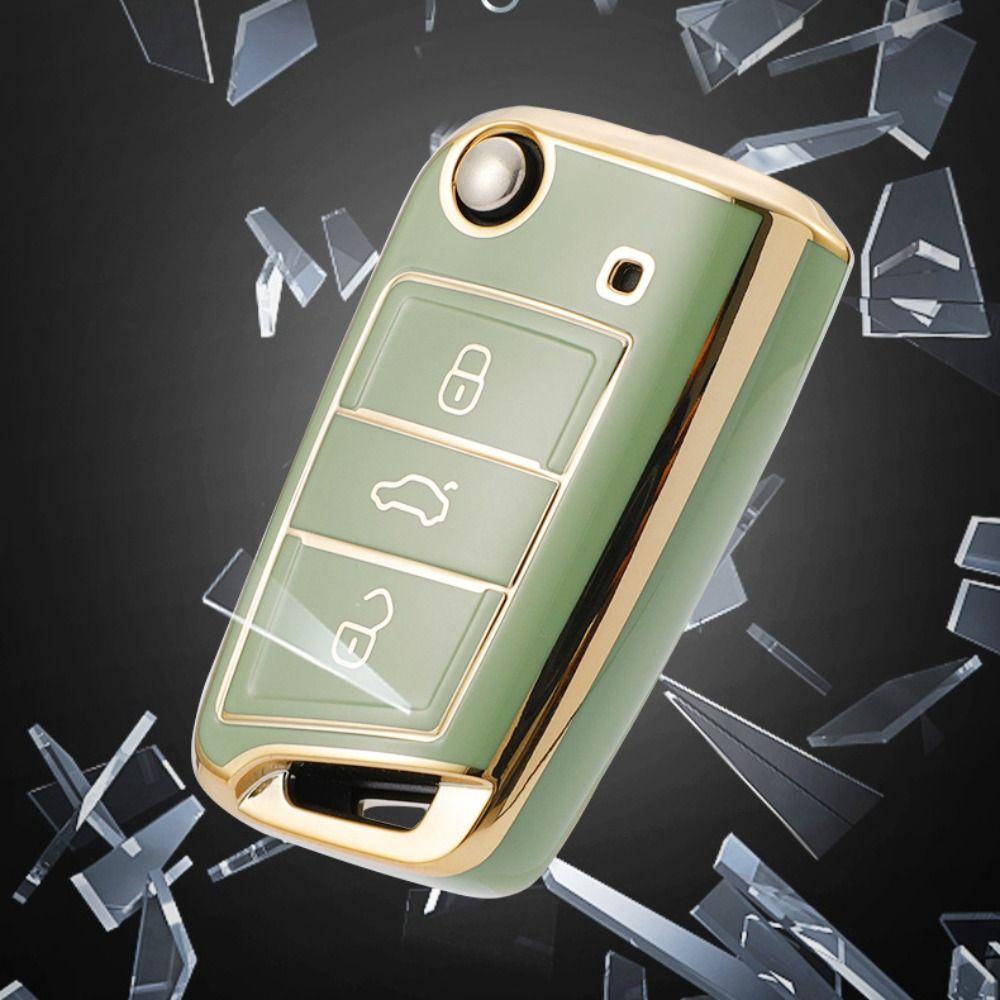 Car Key Case for VW/Volkswagen/Golf 7/MK7/Tiguan/MK2/SEAT/Ateca/Leon/FR 2/Ibiza/Skoda/Octavia