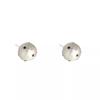 Korean Vintage Polka Dot Cotton Pearl Stud Earrings for Women Exquisite Simple Geometric Round Earring Wedding Party Jewelry