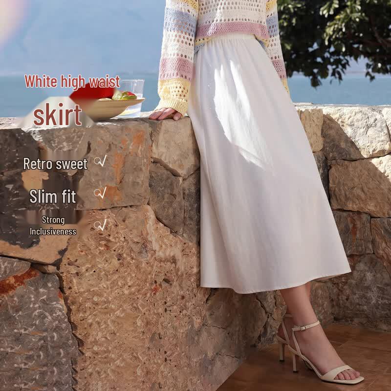 FivePlus Summer Flowy A-Line Midi Skirt F