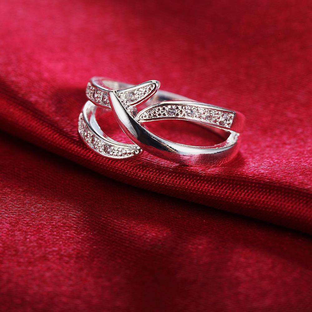 925 Sterling Silver Fashion Jewelry AAA Zircon Wedding Ring