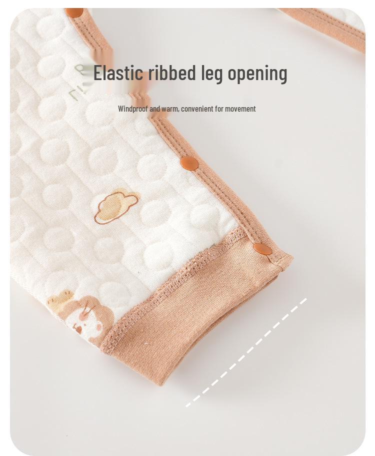 Neugeborenen Gesteppte Baumwolle Hohe Taille Warmes Unterwäsche-Set für Herbst/Winter